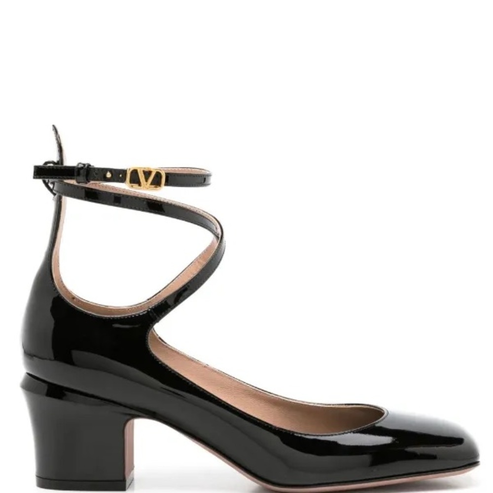 Valentino ‘Tan Go’ Black Patent Leather Heels